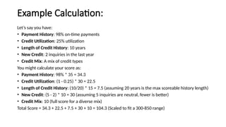 Consumer Credit Formulas Credit Score Using Decison Modeling and notation | PPTX
