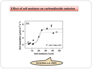 Effect of soil moisture on carbondioxide emission
David Risk et al. (2002)
 
