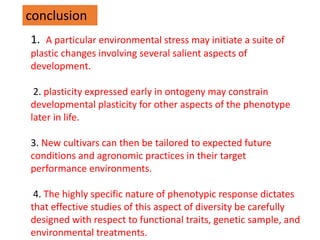 PHENOTYPIC PLASTICITY IN CROP PLANTS | PPTX