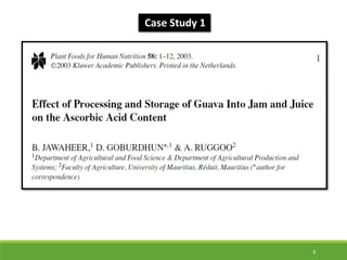 Processing of Guava For Value Addition | PPTX