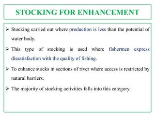 stock enhancement strategies | PPTX