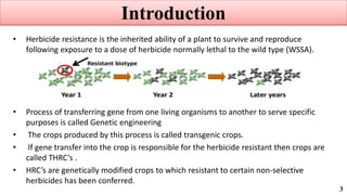 Herbicide Resistant Crops : Boon or Bane for Global Agriculture | PPTX
