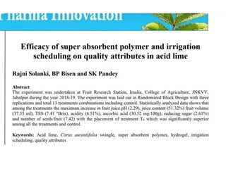 Water Management in Fruit Crops