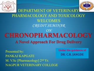 Presented by:
PANKAJ KAPGATE
M. V.Sc [Pharmacology] 2nd Yr.
NAGPUR VETERINARY COLLEGE
DEPARTMENT OF VETERINARY
PHARMACOLOGY AND TOXICOLOGY
WELCOMES
CREDIT SEMINAR
ON
Under the guidance of
DR. C.R. JANGDE
 