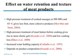 Preservation of Meat Using High Pressure Processing | PPTX
