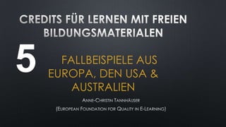 5

FALLBEISPIELE AUS
EUROPA, DEN USA &
AUSTRALIEN

 