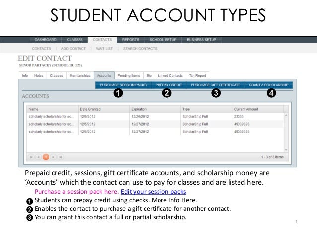 credits gift certificates scholarships