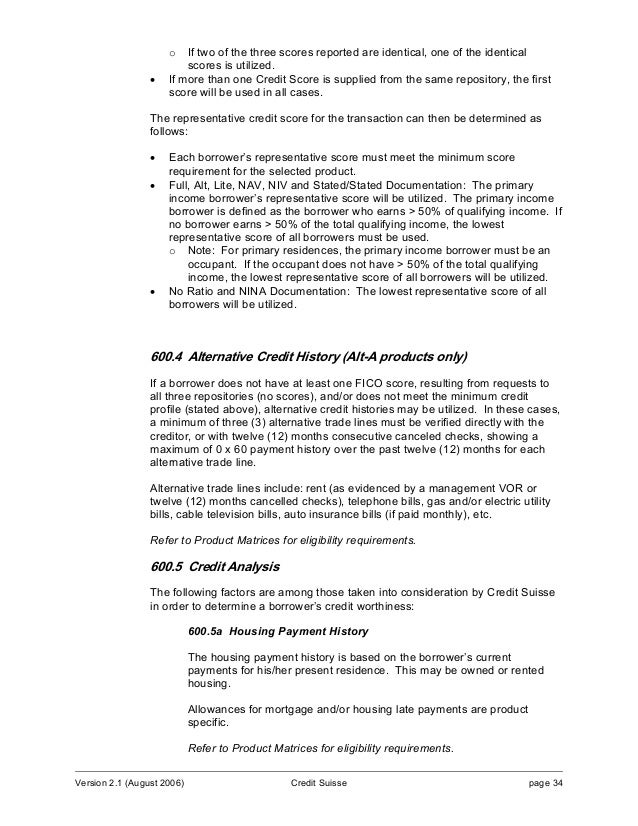 credit suisse sellers guide