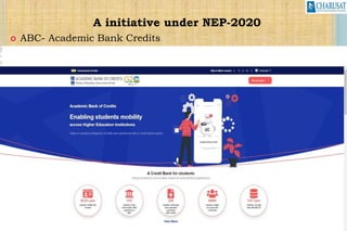 A initiative under NEP-2020
 ABC- Academic Bank Credits
15
 