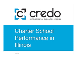 7/10/13
Charter School
Performance in
Illinois
 