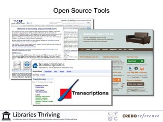 Open Source Tools
 