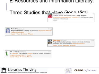 E-Resources and Information Literacy:

Three Studies that Have Gone Viral
 