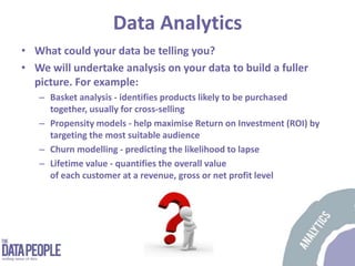 turning your data into timely, relevant and meaningful                                                  information  