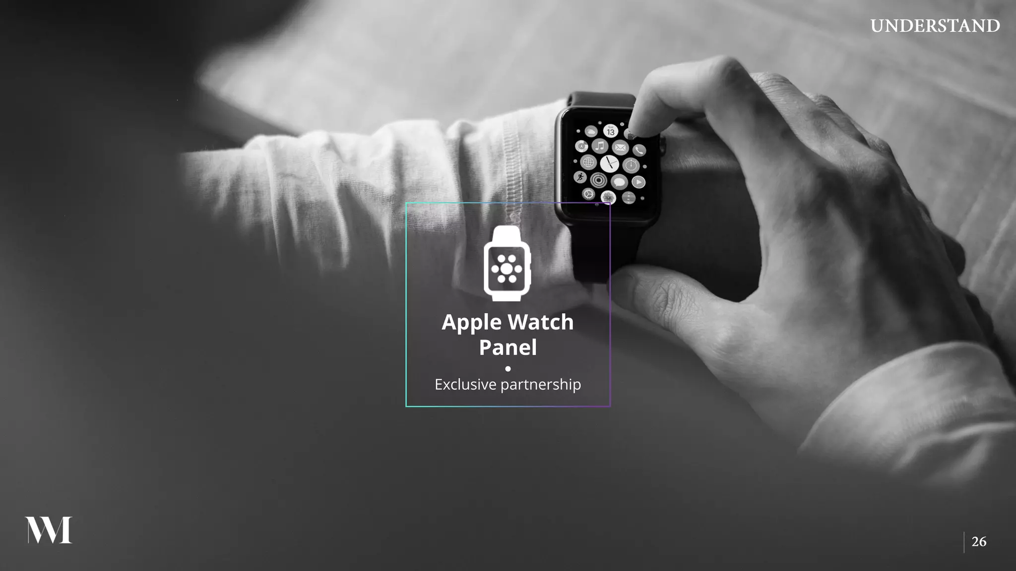 Apple Watch
Panel
●
Exclusive partnership
 