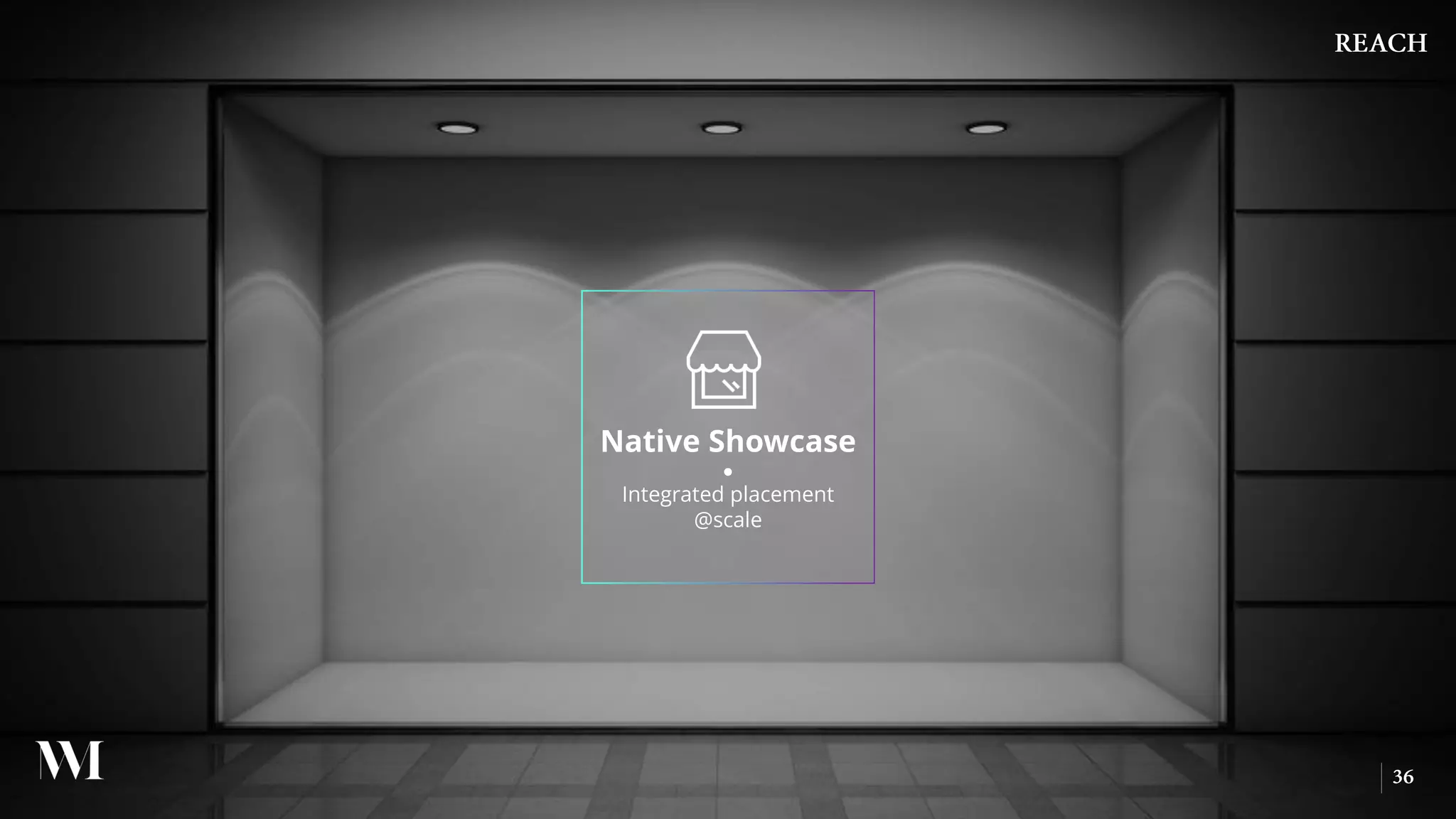 Native Showcase
●
Integrated placement
@scale
 