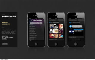 Project


P APART BY HORSES
 .A.B.H
PULLED

Tags

FACEBOOK APP
COMP’ FRAMEWORK


Brief

Deliver a creative way of
offering content in exchange
for directing their friends
back to the app as a framework
which can be refreshed.

Technology
HTML / CSS / JS
Custom Soundcloud Player(API)
Cloud hosting with Pagodabox




 LAUNCH
 