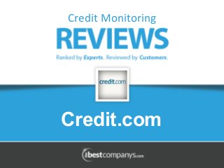 Credit.com
Credit	
  Monitoring	
  
 