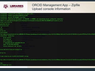 Technical implementation of ORCID support for Texas A&M scholars