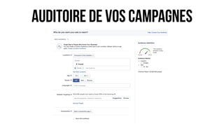 auditoire de vos campagnes
 