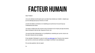 facteur humain
 