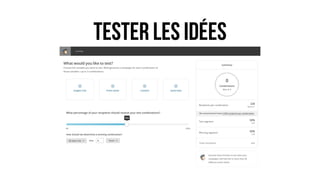 tester les idées
 