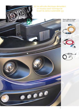 12
Les véhicules électriques demandent
un nouveau savoir technique de
la part du secteur automobile.
Divers «câbles de charge»
pour mode 2 avec ICCB
 