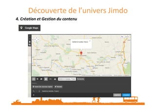 Découverte de l’univers Jimdo
4. Création et Gestion du contenu4. Création et Gestion du contenu4. Création et Gestion du contenu4. Création et Gestion du contenu
 