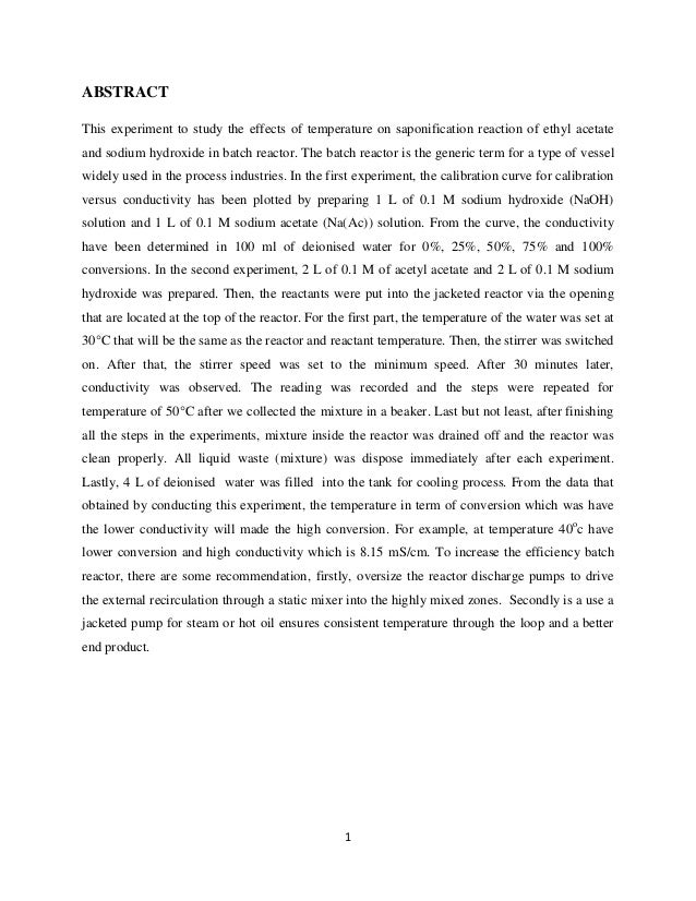 Pdf Che244 Lab Report Effect Of Residence Time On The Reaction In Tfr 2015 Nurlina Syahiirah Academia Edu