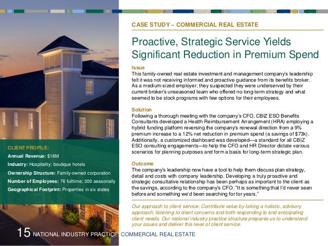 Commercial real estate lending case study