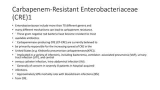 Carbapenem resistance entrobacteriaceae - ISCCM | PPTX