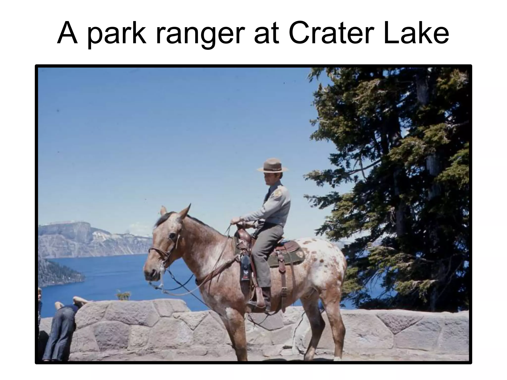 A park ranger at Crater Lake
 