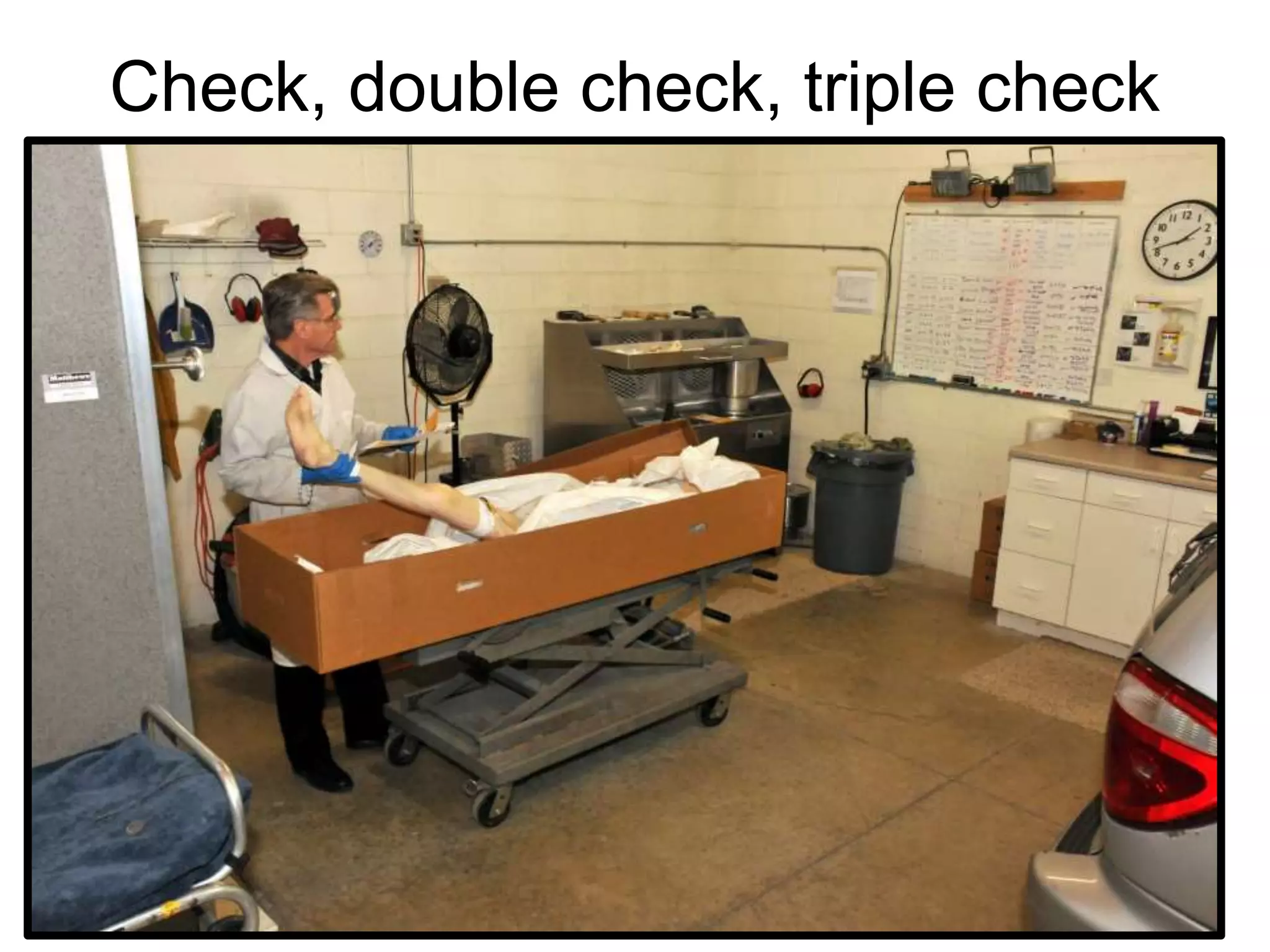 Check, double check, triple check
 
