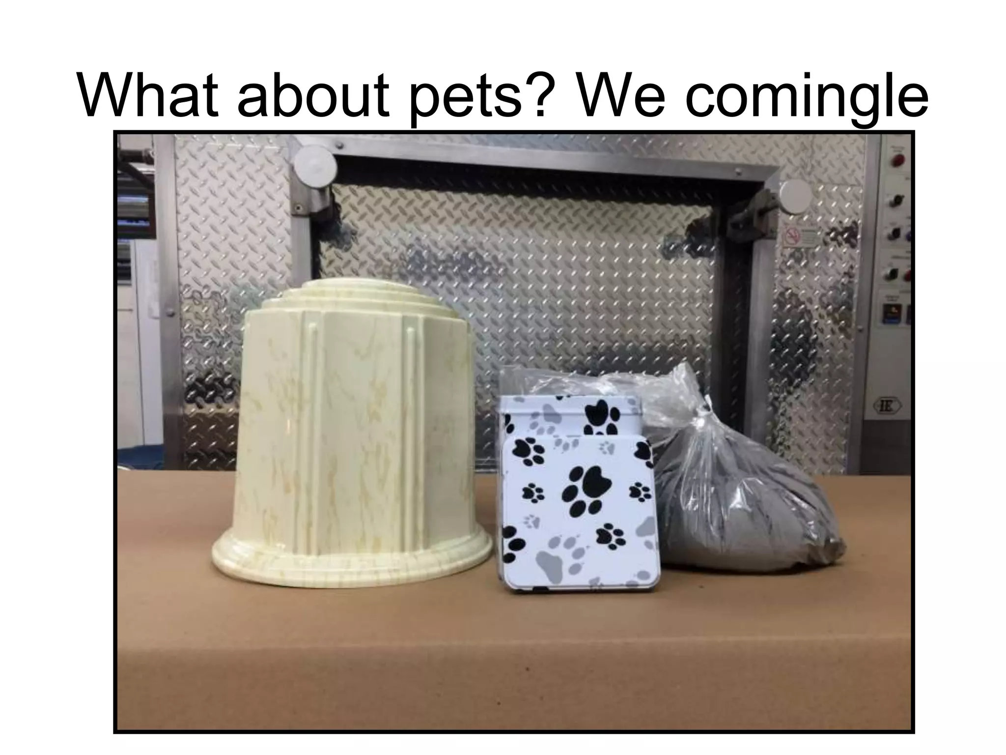 What about pets? We comingle
 