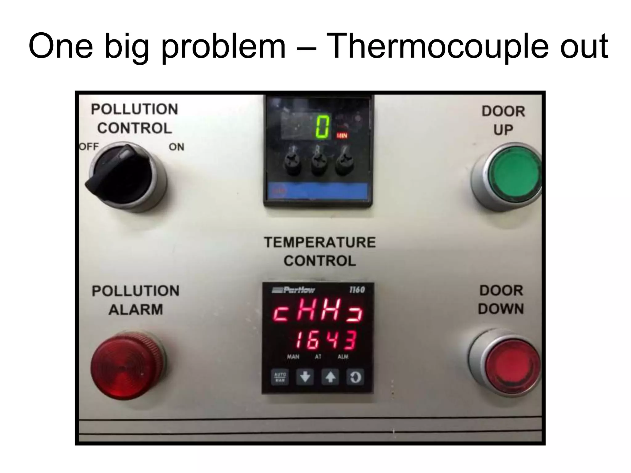 One big problem – Thermocouple out
 