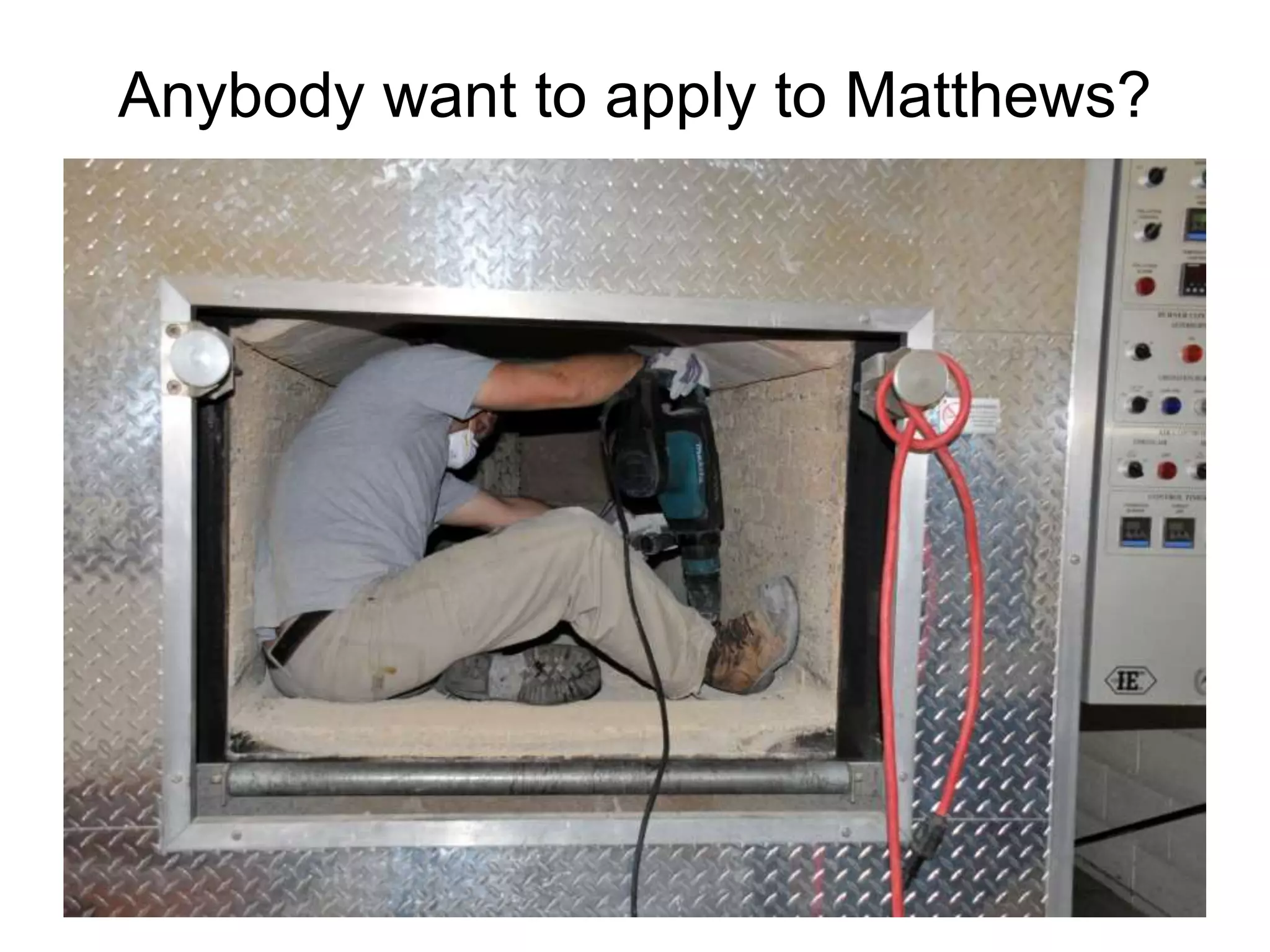 Anybody want to apply to Matthews?
 