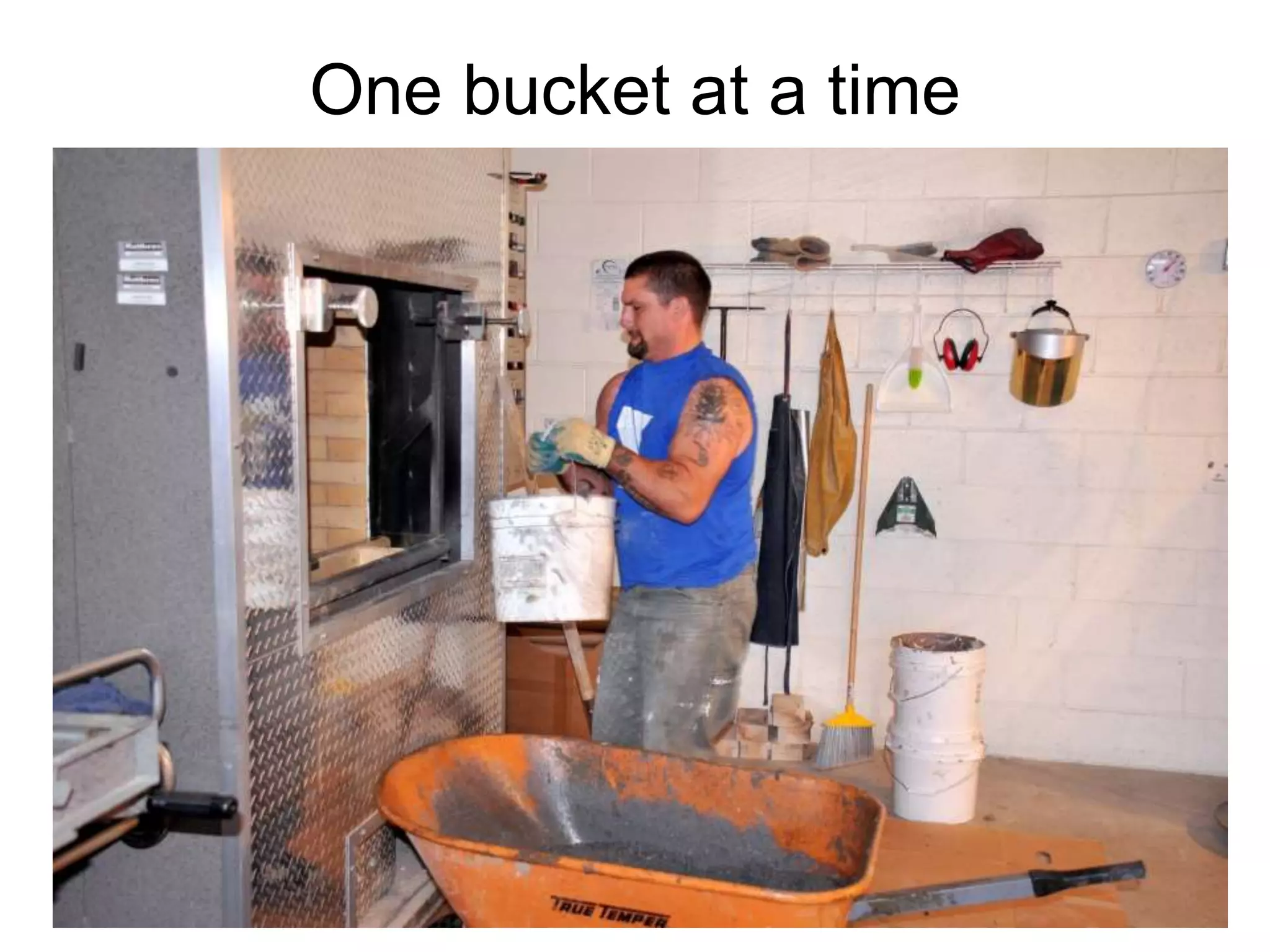 One bucket at a time
 