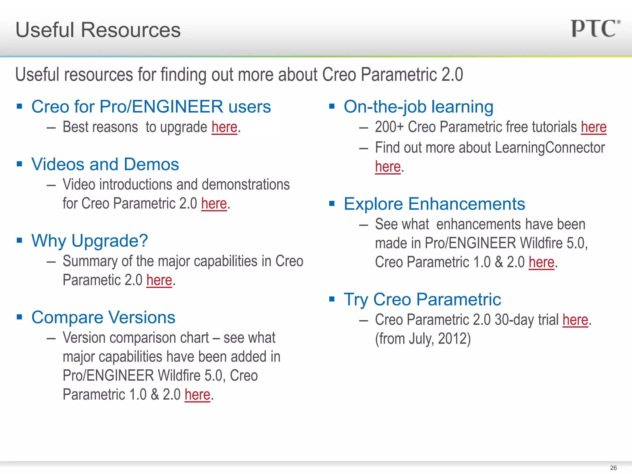 Creo parametric-adoption-webcast-final-eng-with-videos | PPTX