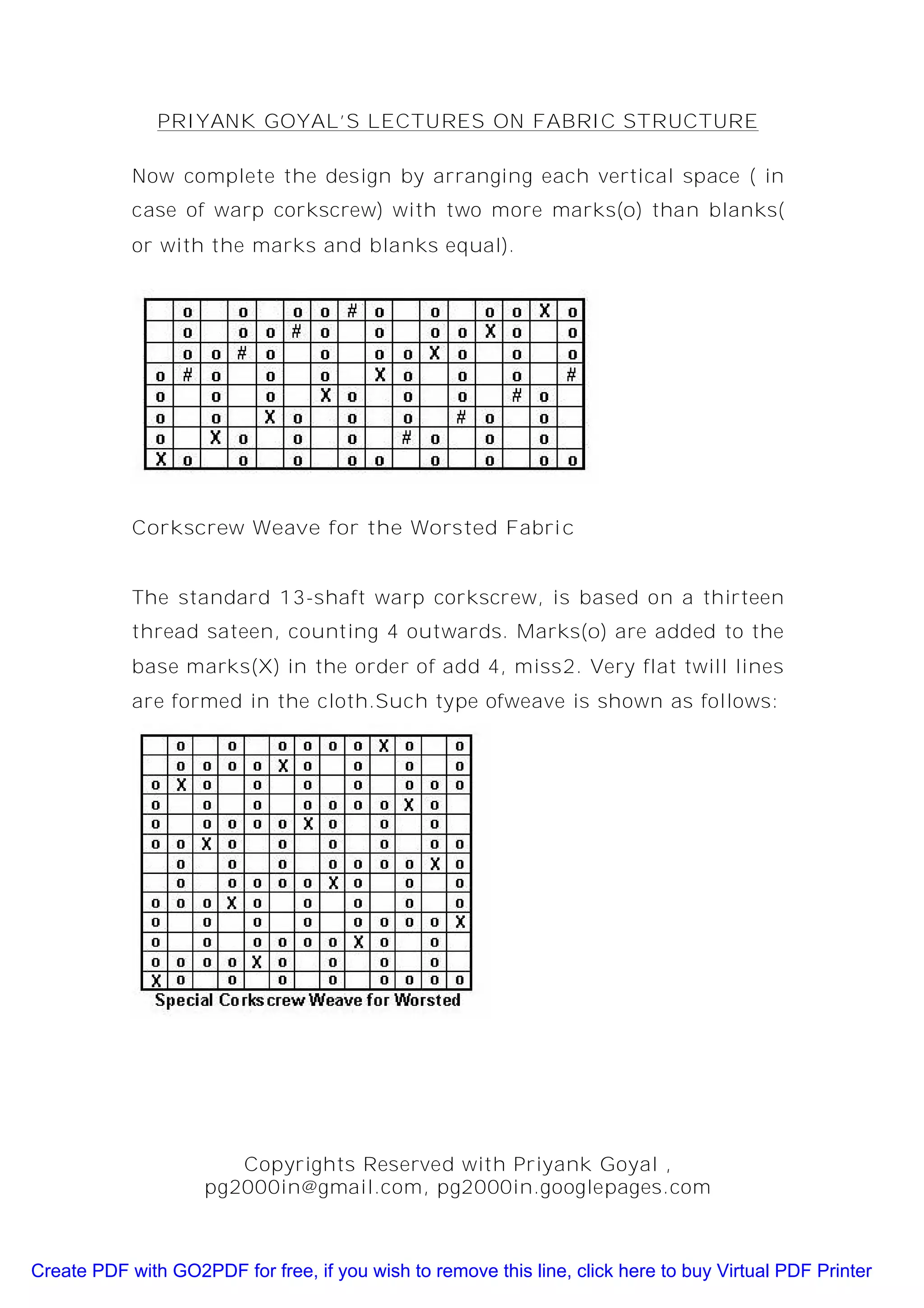 Crepeand corkscrewweaves | PDF