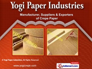Manufacturer, Suppliers & Exporters
          of Crepe Paper
 