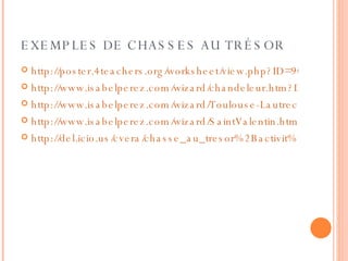 Créer une chasse au trésor avec Web Worksheet Wizard