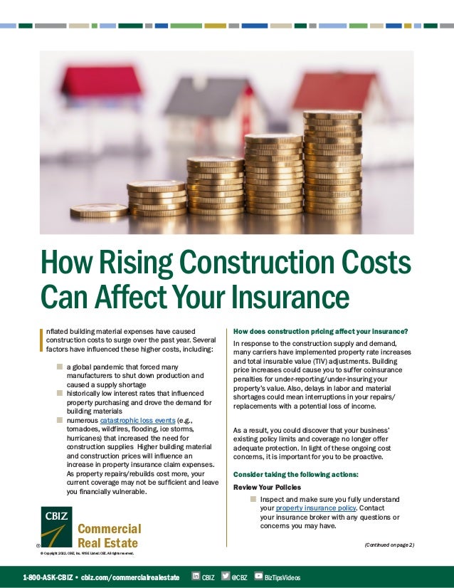 How Rising Construction Costs Can Affect Your Insurance | PDF