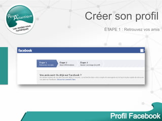 Créer son profil
ÉTAPE 1 : Retrouvez vos amis
 