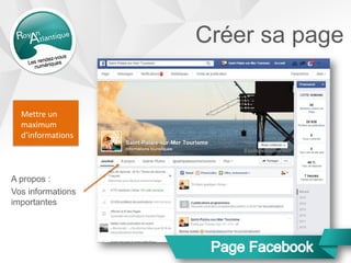 Créer sa page
A propos :
Vos informations
importantes
Mettre un
maximum
d’informations
 