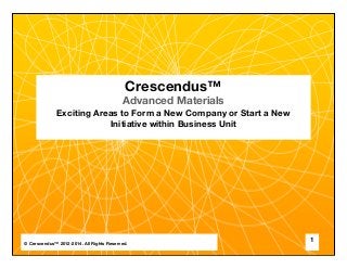 Crescendus™ | Forming a Materials Company