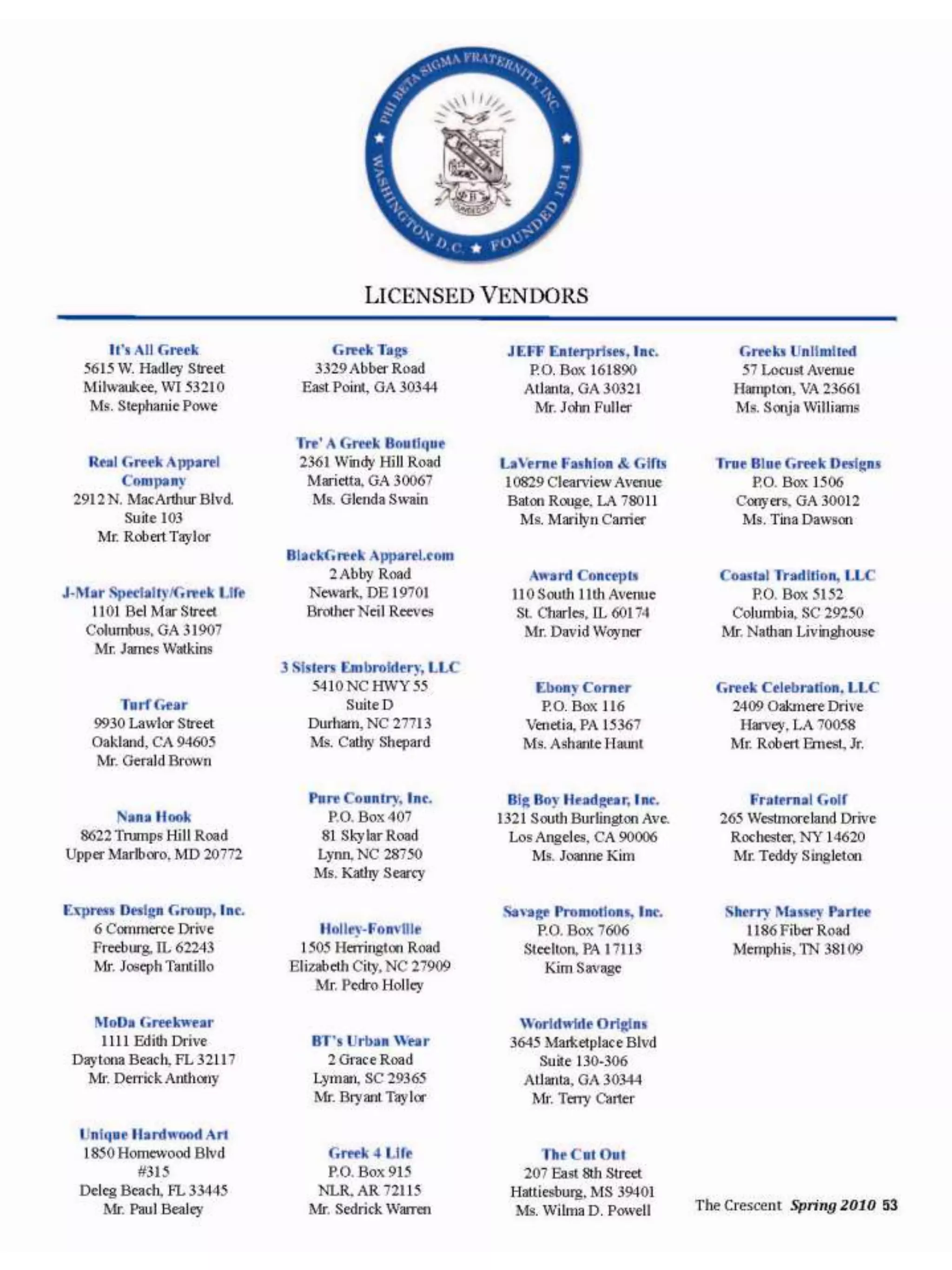 Crescent spring 2010