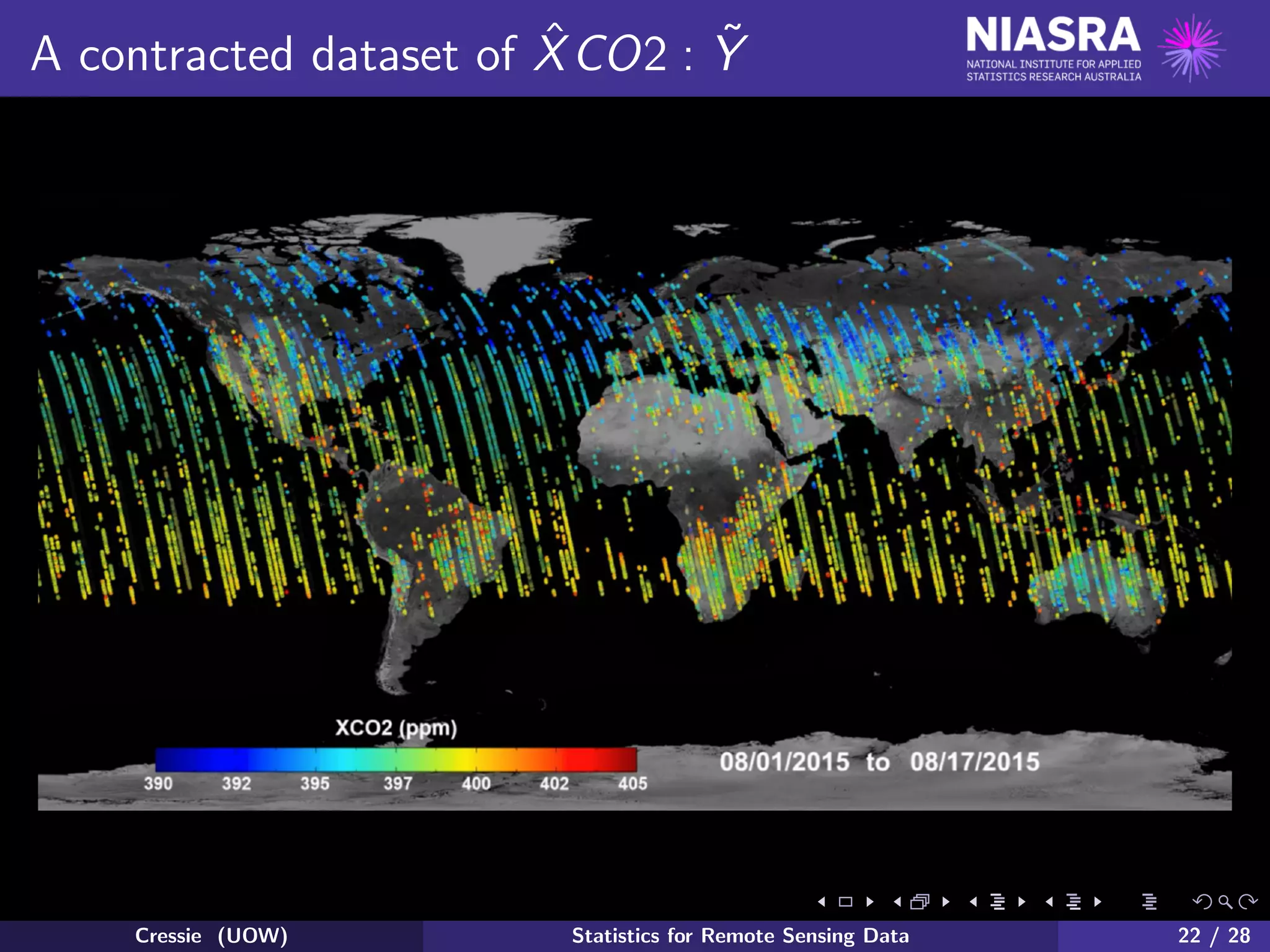 A contracted dataset of ˆXCO2 : ˜Y
Cressie (UOW) Statistics for Remote Sensing Data 22 / 28
 