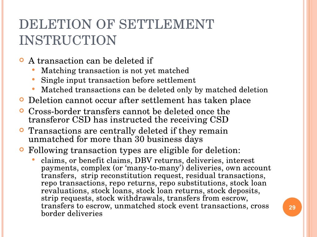 CREST Settlement Flow