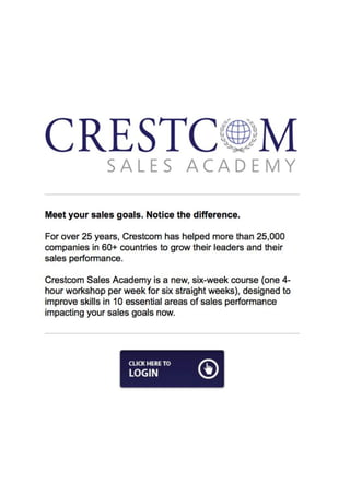 Crestcom Sales Academy launching in Australia 4th April 2014