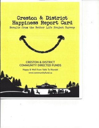 Creston and District Happiness Report Card