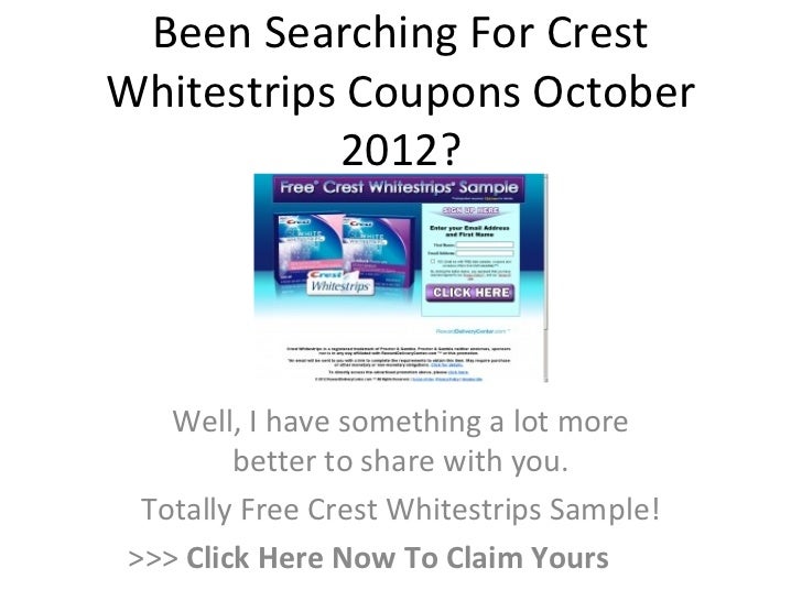 Crest Whitening Coupons Printable Crest Whitening Coupons Printable